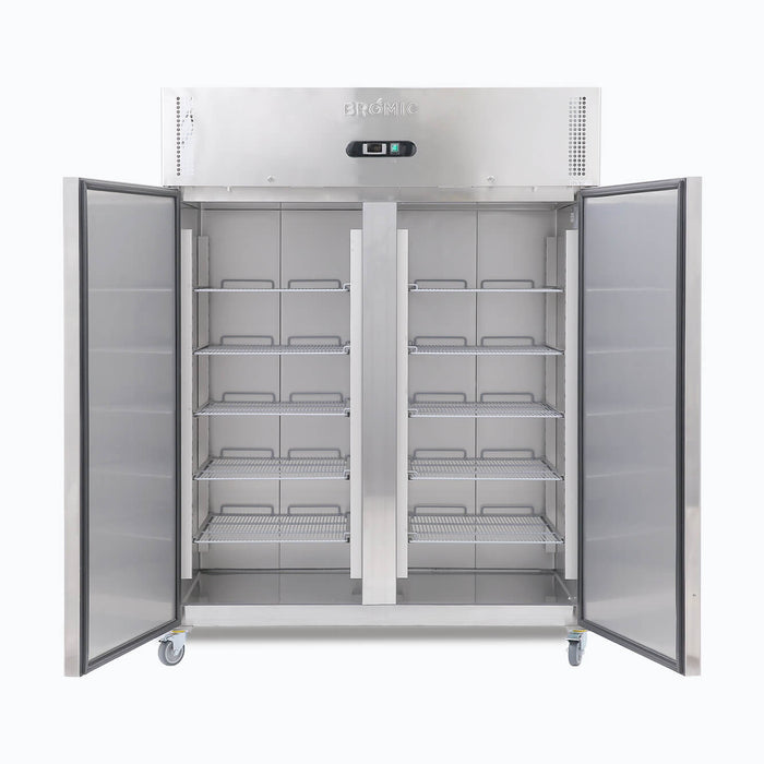Bromic Upright Fridge - 1300L - 2 Doors - Stainless Steel - UC1300SD-NR