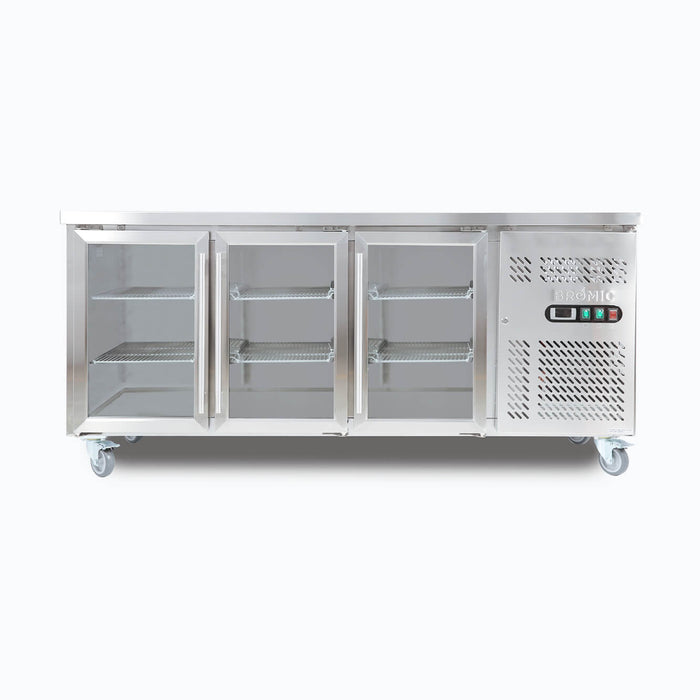 Bromic Under Bench Display Fridge - 417L - 3 Doors - Glass - UBC1795GD-NR