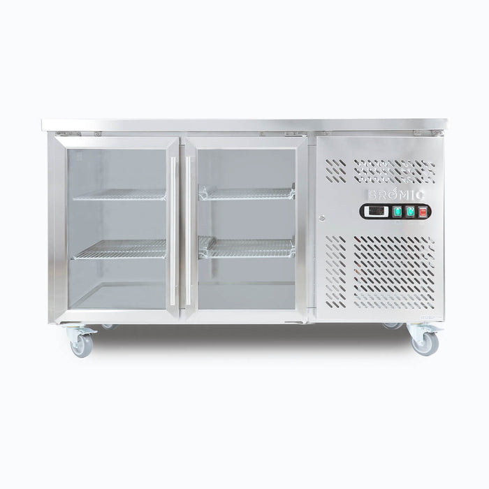 Bromic Under Bench Display Fridge - 282L - 2 Doors - Glass - UBC1360GD-NR