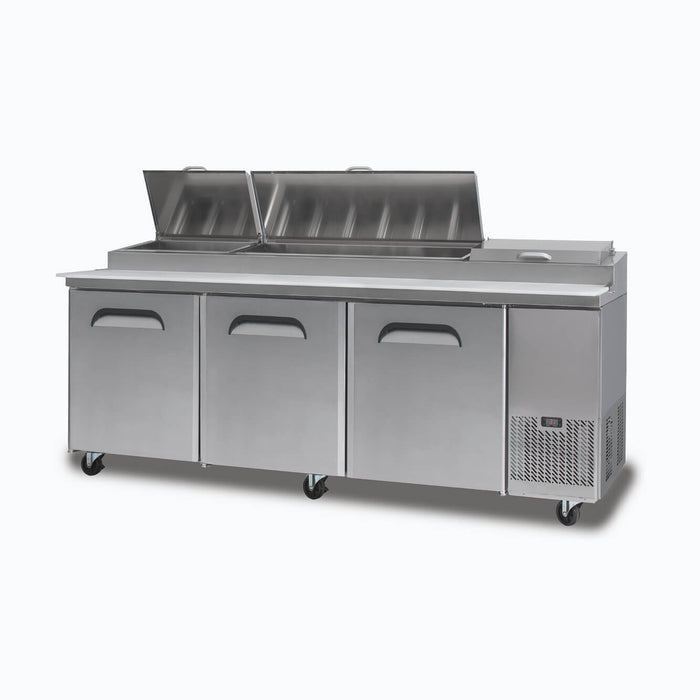 Bromic Pizza Prep Fridge - 3  Doors - 2370mm - 12 Pans - PP2370