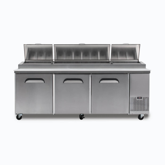 Bromic Pizza Prep Fridge - 3  Doors - 2370mm - 12 Pans - PP2370