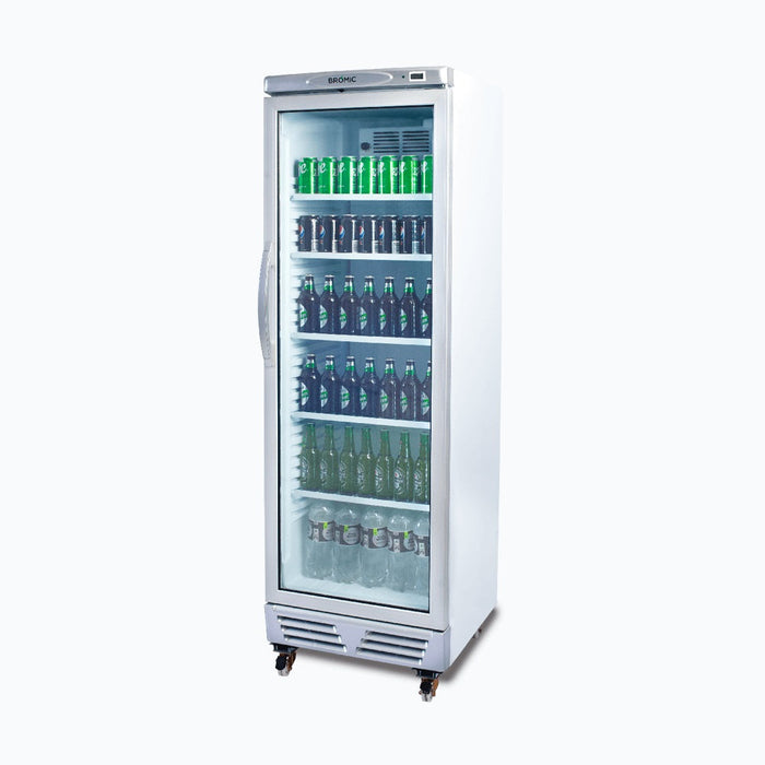 Bromic Upright Display Fridge - 372L - 1 Door - Flat Glass - GM0374-NR