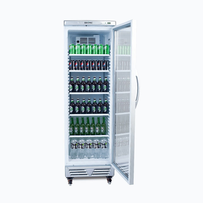 Bromic Upright Display Fridge - 372L - 1 Door - Flat Glass - GM0374-NR