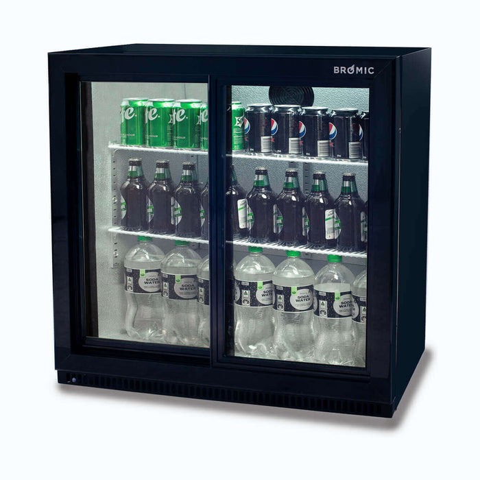 Bromic Back Bar Fridge - 190L - 2 Doors - Sliding - BB0200GDS-NR-1