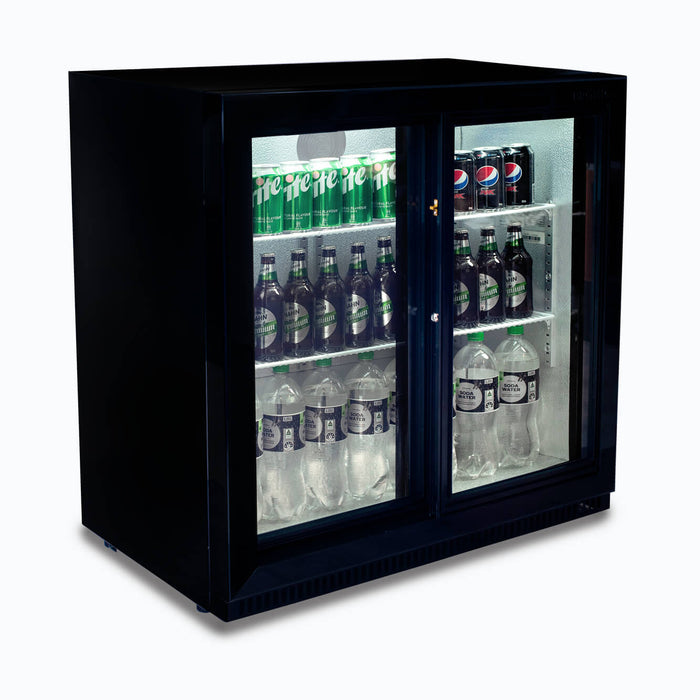 Bromic Back Bar Fridge - 190L - 2 Doors - Sliding - BB0200GDS-NR-1