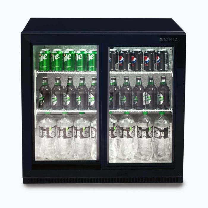 Bromic Back Bar Fridge - 190L - 2 Doors - Sliding - BB0200GDS-NR-1