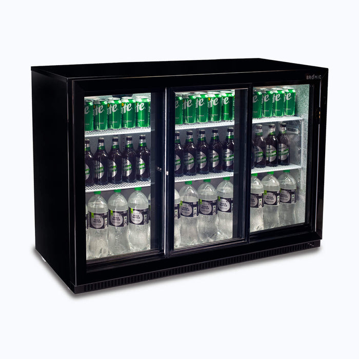 Bromic Back Bar Fridge - 307L - 3 Doors - Sliding - BB0330GDS-NR-1