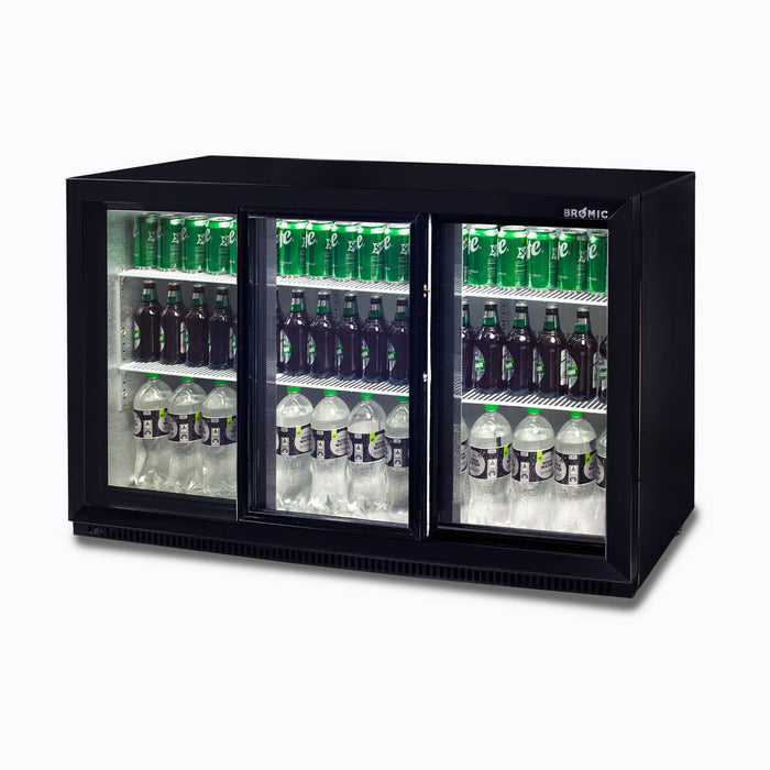 Bromic Back Bar Fridge - 307L - 3 Doors - Sliding - BB0330GDS-NR-1