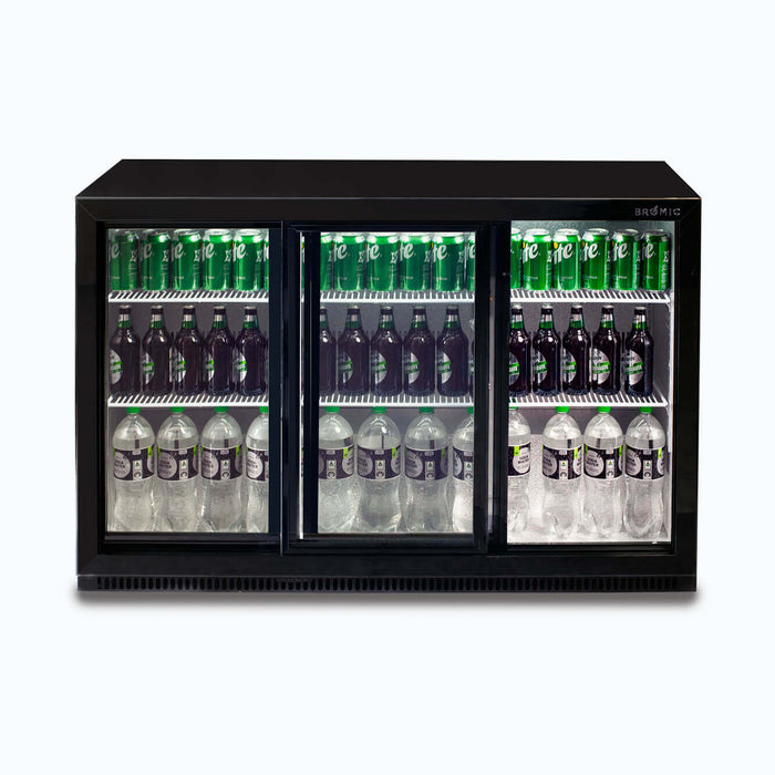 Bromic Back Bar Fridge - 307L - 3 Doors - Sliding - BB0330GDS-NR-1