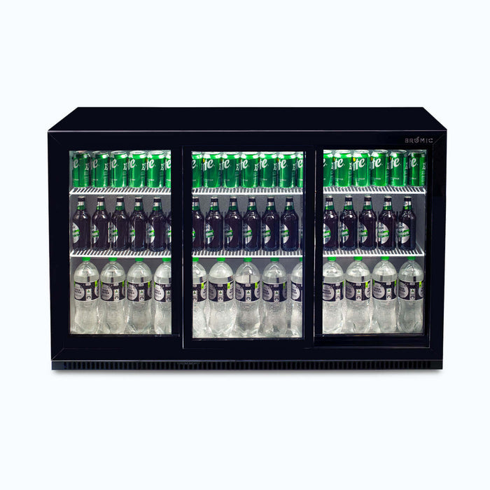 Bromic Back Bar Fridge - 307L - 3 Doors - Sliding - BB0330GDS-NR-1