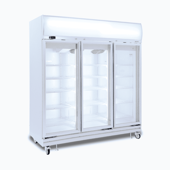 Bromic Upright Display Fridge - 1507L - 3 Doors - Flat Glass - Lightbox - GD1500LF