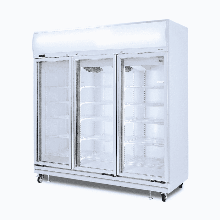 Bromic Upright Display Fridge - 1507L - 3 Doors - Flat Glass - Lightbox - GD1500LF