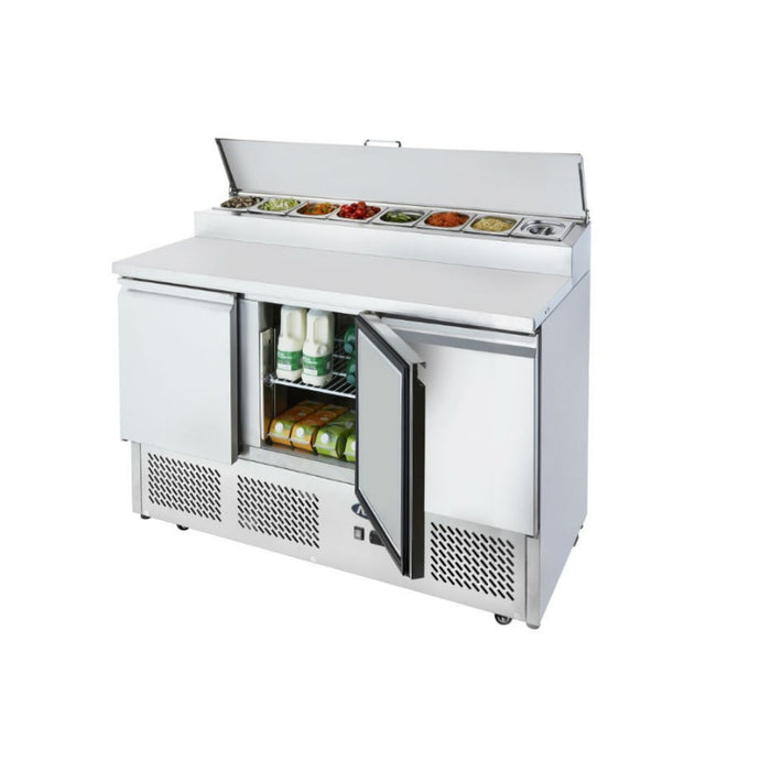 Atosa 3 Doors Open Top Saladette Fridge 1365 MM - ESL3853