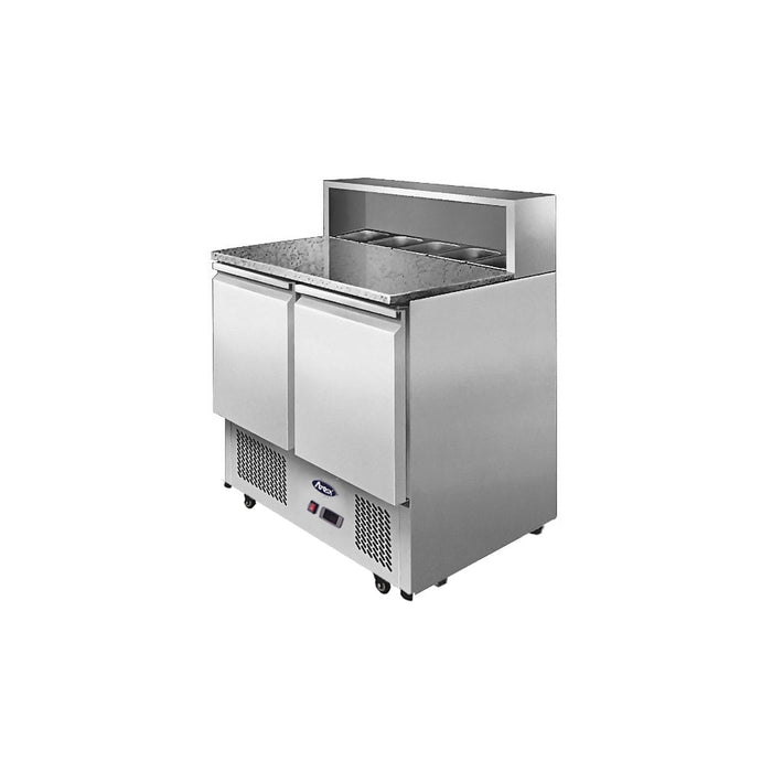 Atosa 2 Doors Pizzatable Marble Top Saladette Fridge 900 MM - ESL3831