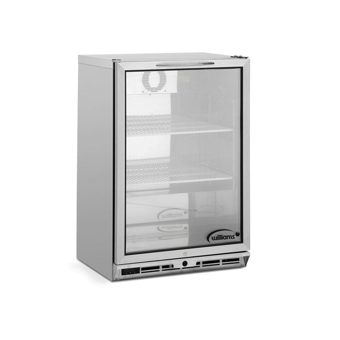 Williams Bottle Cooler - One Glass Door Stainless Steel Bottle Cooler 800mm High - BC1SS-80