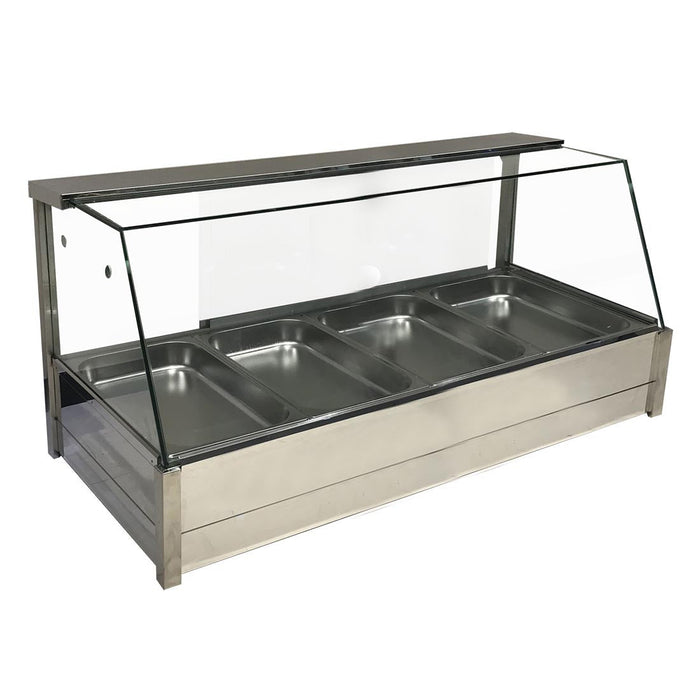 Bonvue Heated Wet 8 x ½ Pan Bain Marie Angled Countertop Display - BM14TD