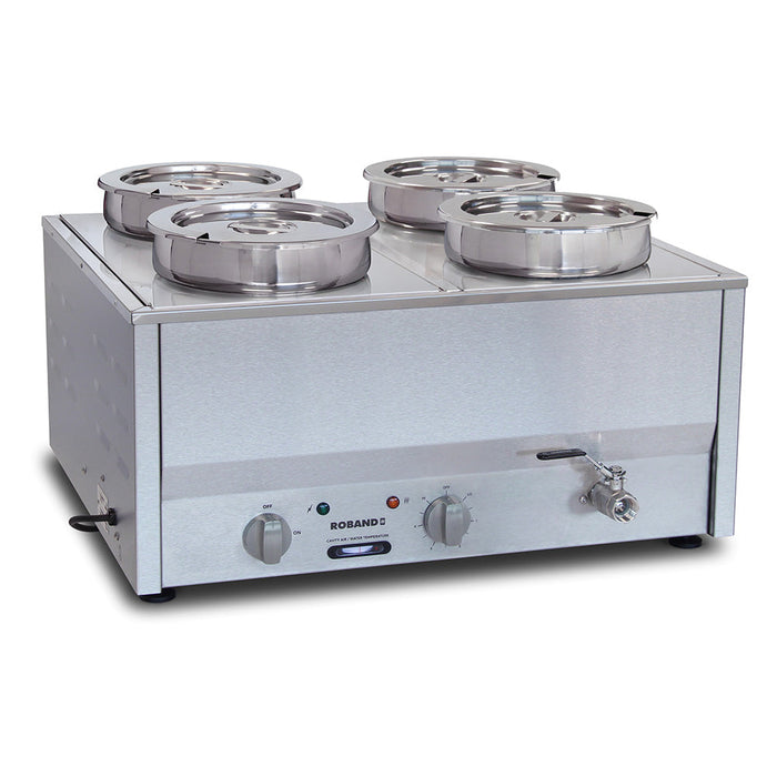 Roband Counter Top Bain Marie 4 x 200mm round pots - BM4E