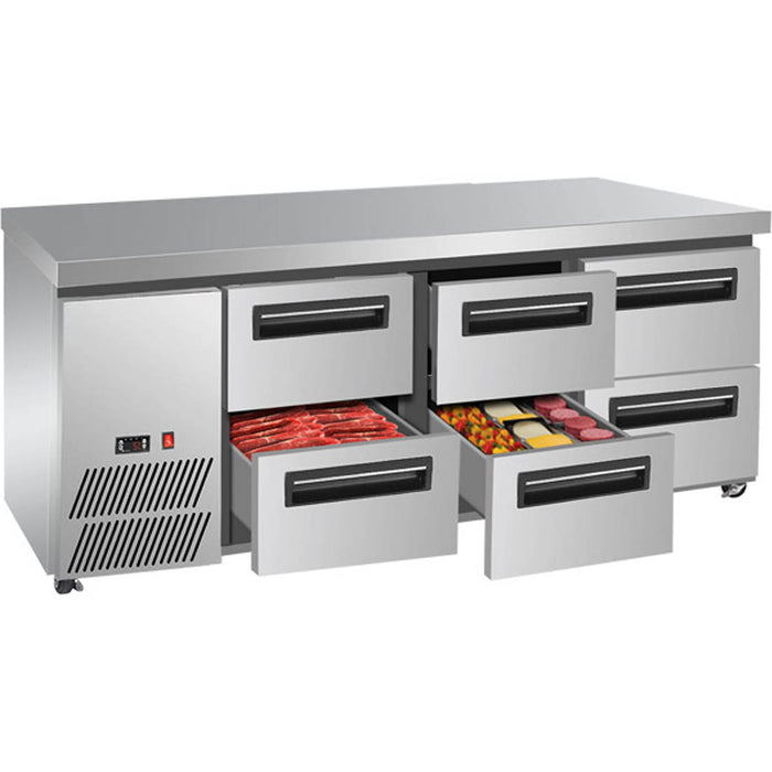 Thermaster Six Drawer Lowboy Fridge - LBC180