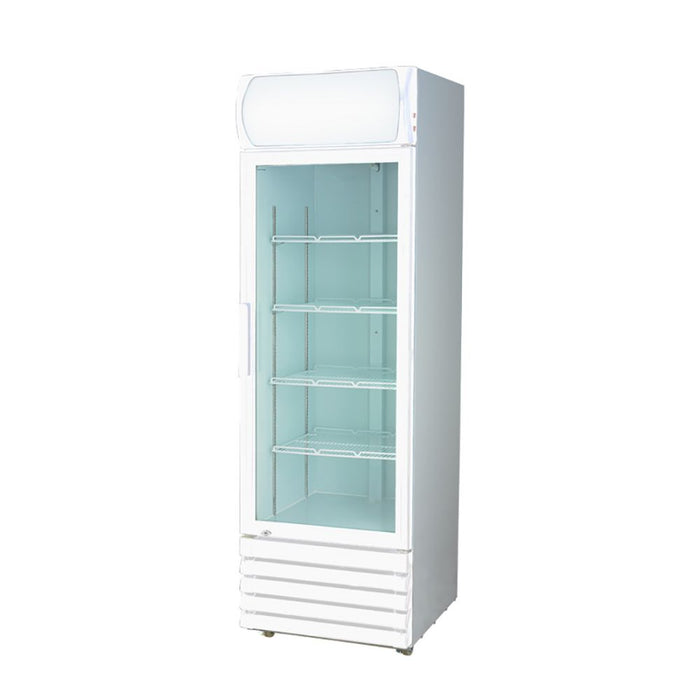 Thermaster Single Glass Door Colourbond Upright Drink Fridge White 540L - LG-540P