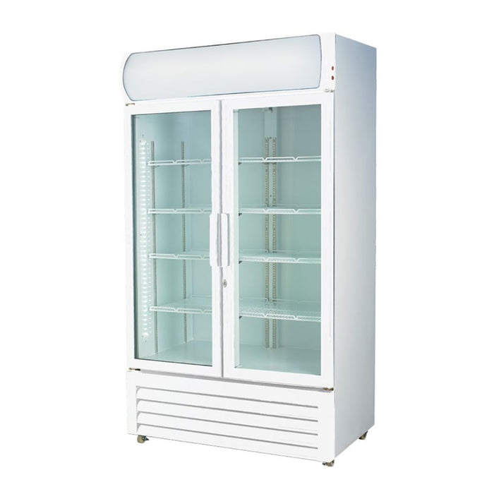 Thermaster Double Glass Door Colourbond Upright Drink Fridge 580L - LG-580P