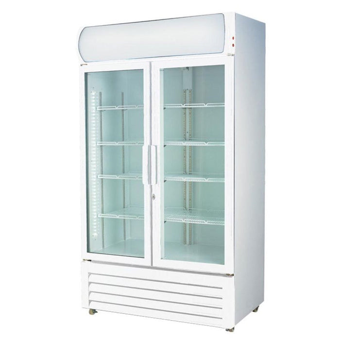 Thermaster Two Glass Door Colourbond Upright Drink Fridge - LG-730GE