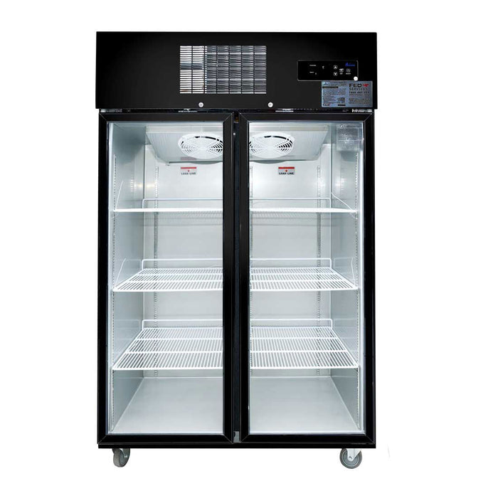 Thermaster Double Door Upright Display Fridge Black 1000L - SUCG1000B