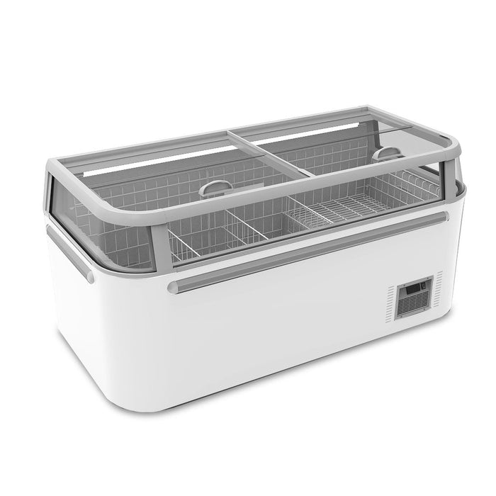 Thermaster Supermarket Island Freezer with Glass Sliding Lids 745L - ZCD-E185G