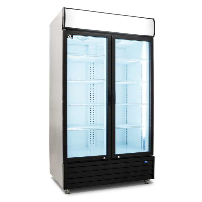 AG Double Door Upright Display Fridge - Glass Door 1000L - CU1000TNG