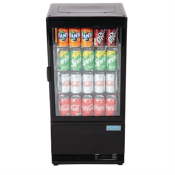 Polar C-Series Energy Efficient  Display Fridge Black 68L - CX577-A