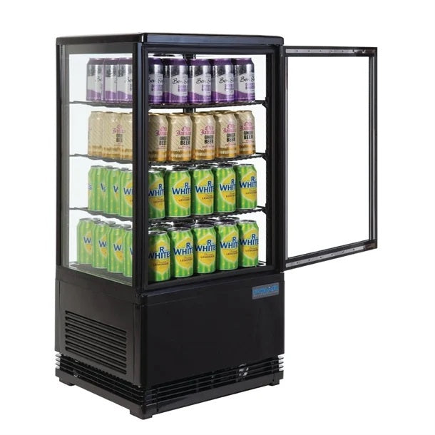 Polar C-Series Energy Efficient  Display Fridge Black 68L - CX577-A