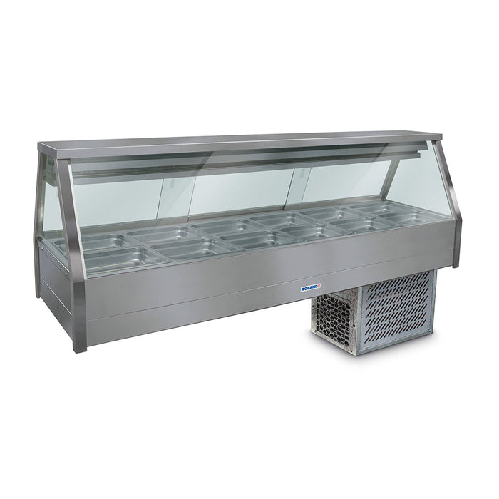 Roband Straight Glass Refrigerated Display Bar - Piped and Foamed only (no motor), 12 pans - EFX26RD