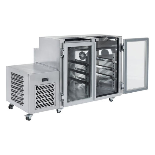 Williams Glass Chiller - Two Door Self Contained Glass Chiller Slimline with two shelves and left hand services - FGC2U-L