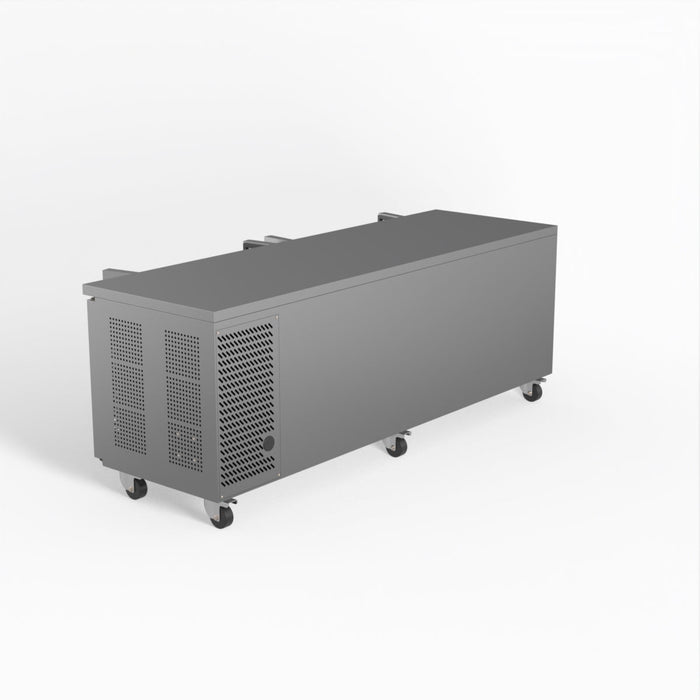 AG Commercial Four Glass Door Worktop / Under Bench Display Fridge 700mm Depth 553L - GNX4100TNG