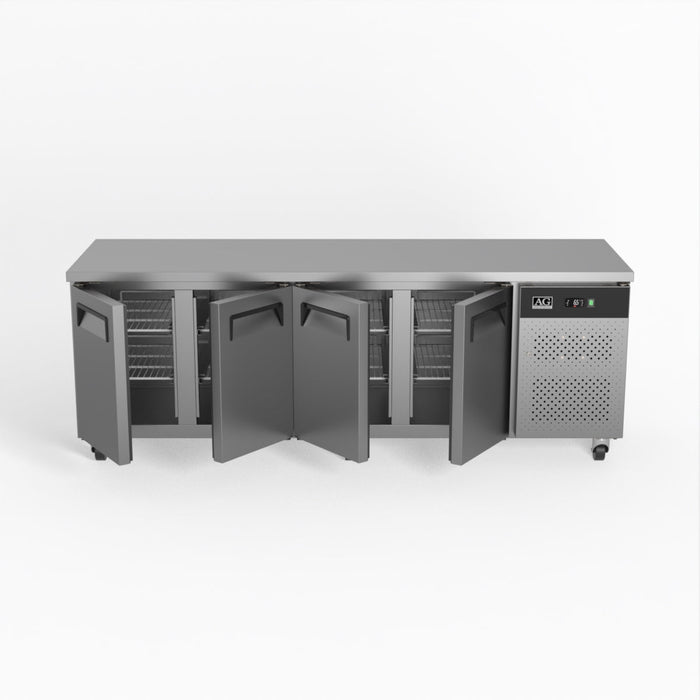 AG Commercial Four Door Worktop / Under Bench Fridge 700mm Depth 553L - GNX4100TN