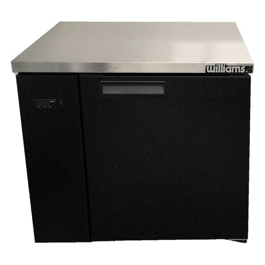 Williams Boronia - One Solid Door Black Colorbond Remote Back Bar Counter Display Fridge - HB1RSB