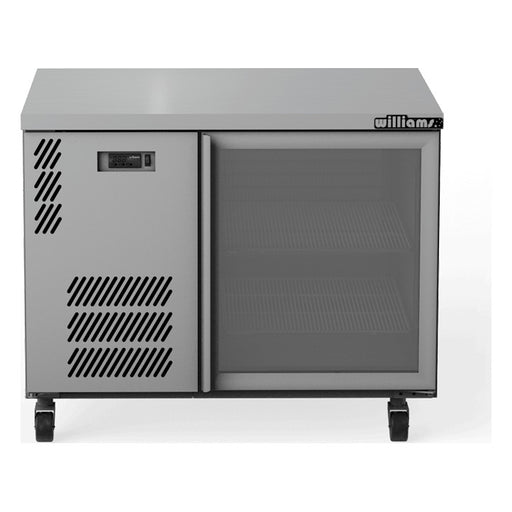 Williams Boronia - One Glass Door Stainless Steel Under Counter Display Fridge - HB1UGS