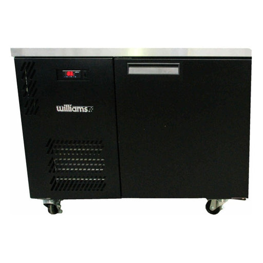 Williams Boronia - One Solid Door Black Colorbond Under Counter Display Fridge - HB1USB