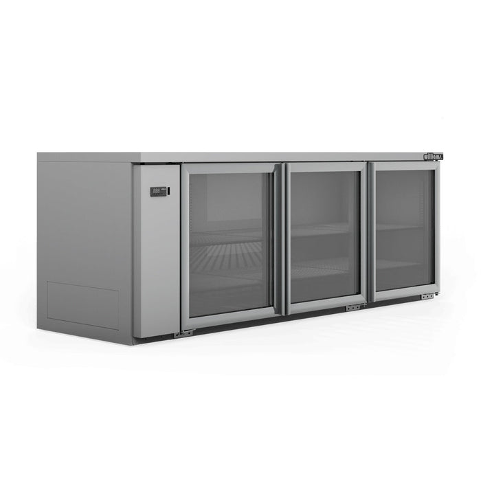 Williams Boronia - Three Glass Door Stainless Steel Remote Under Bench Fridge - HB3RGS