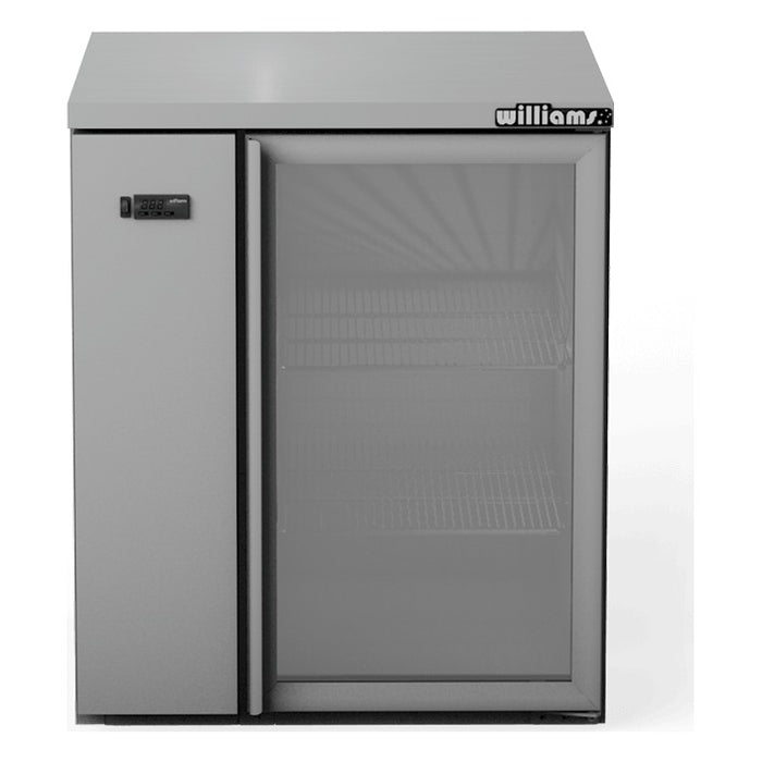 Williams Cameo - One Glass Door Stainless Steel Remote Back Bar Counter Display Fridge - HC1RGS