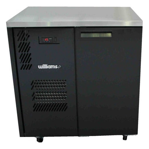 Williams Cameo - One Solid Door Black Colorbond Under Counter Display Fridge - HC1USB