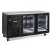 Williams Cameo Mini - Two Glass Door Black Colorbond Under Counter Display Fridge - HCM2UGBHC