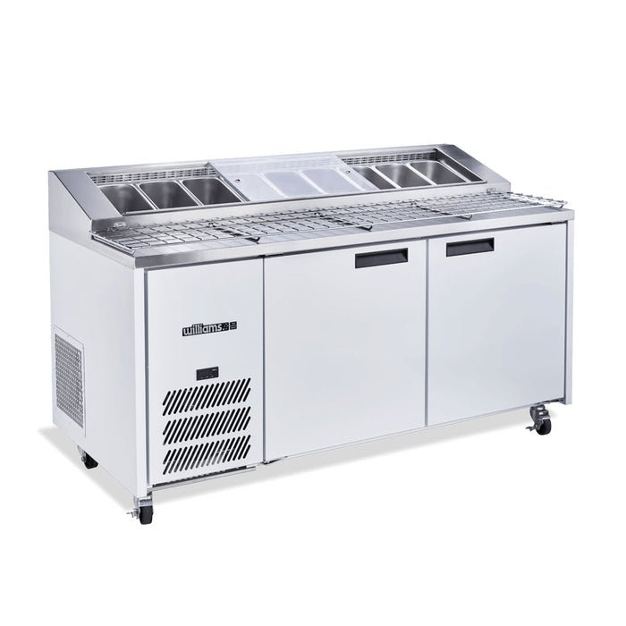 Williams Jade Pizza - Two Door Pizza Prep Counter Fridge With Blown Air Well - HJ2PCBA