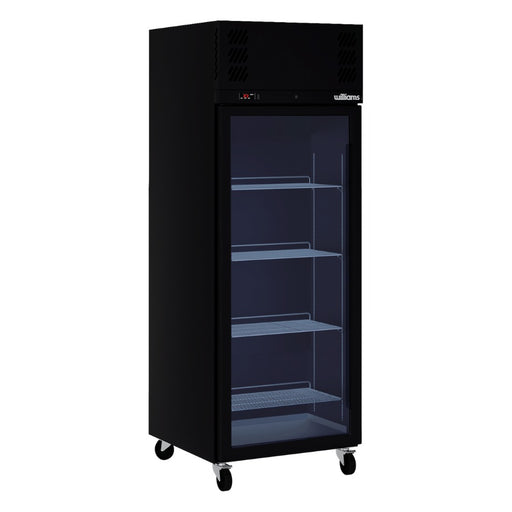Williams Pearl - One Glass Door Black Colorbond Upright Display Fridge - HP1GBHC