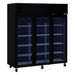 Williams Pearl - Three Glass Door Black Colorbond Upright Display Fridge - HP3GBHC