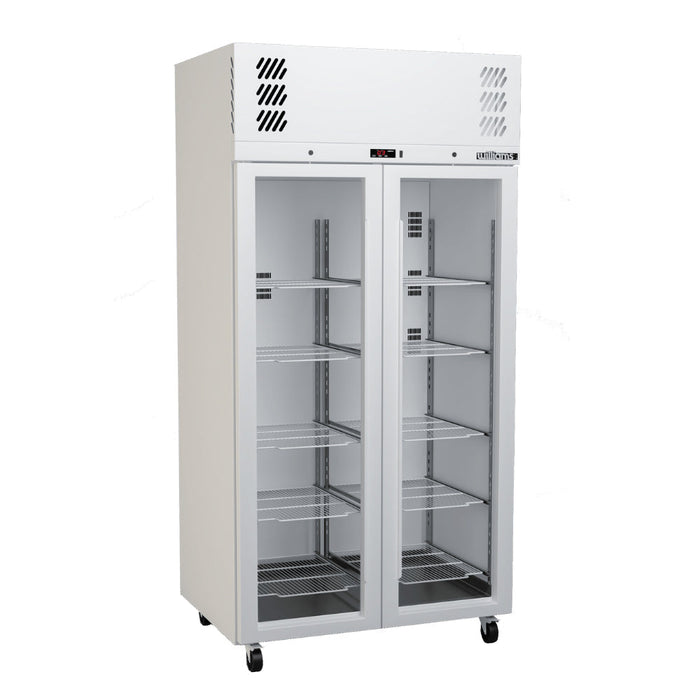 Williams Pearl - Slim Two Solid Door White Colorbond Upright Display Fridge - HPR2GW