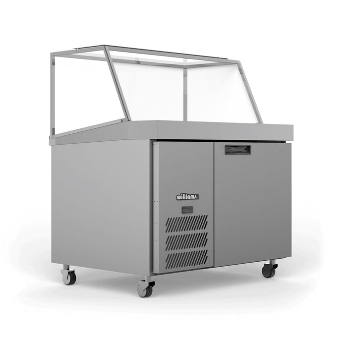 Williams Banksia - One Door Stainless Steel Prep Counter Fridge With Angled Blown Air Well - HSP18UBASS-000-N