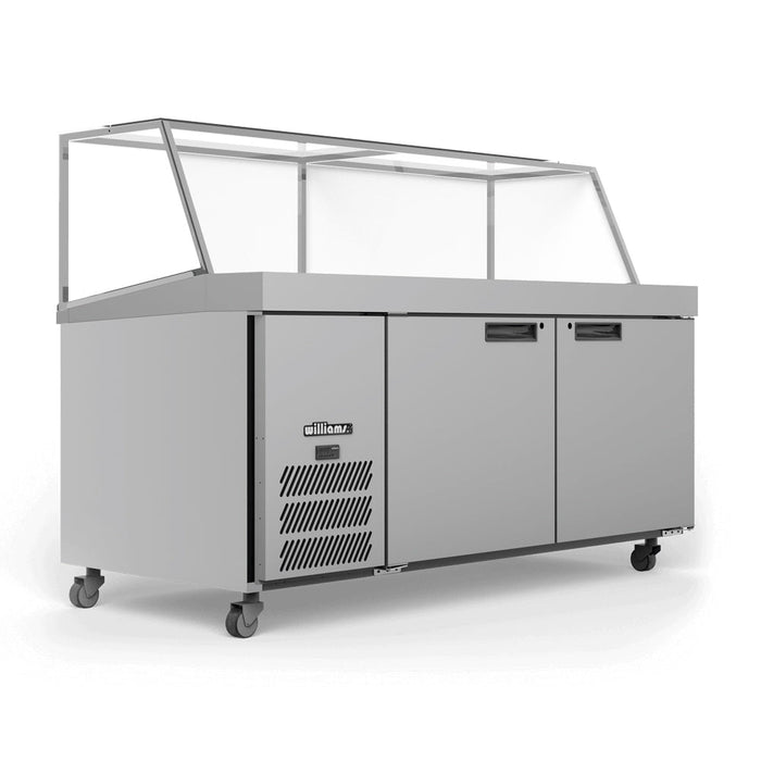 Williams Banksia - Two Door Stainless Steel Prep Counter Fridge With Angled Blown Air Well - HSP30UBASS-000-N