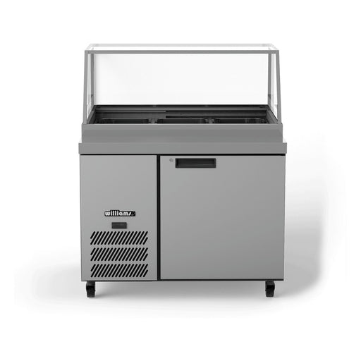 Williams Banksia - One Door White Colorbond Prep Counter Fridge With Flat Blown Air Well and Canopy - HSP3UBA