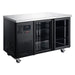 Williams Topaz Under Counter - Two Door Black Under Counter Glass Door Fridge - HTU2GBHC