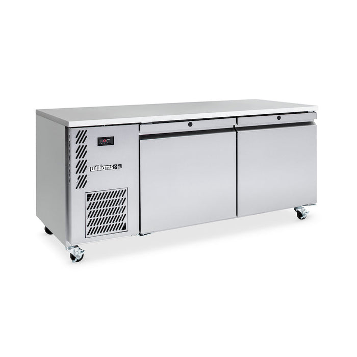 Williams Emerald - Two Door Stainless Steel Under Counter Storage Freezer - LE2USS